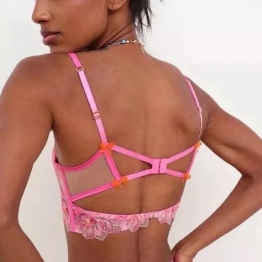 For Love & Lemons Electric Embroidery Underwire Bra XS $135‎